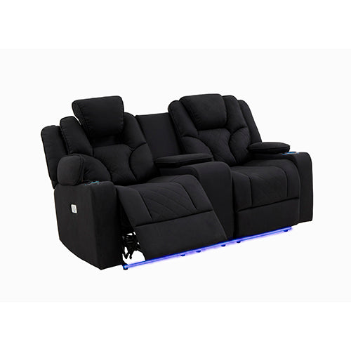 Adjustable Headrest Electric Recliner Sofa Set, Premium Rhino Fabric