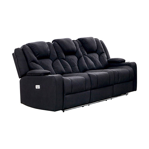 Electric Recliner Set in Premium Rhino Fabric with LED