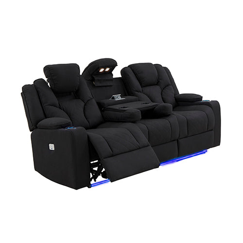 Electric Recliner Set in Premium Rhino Fabric with LED