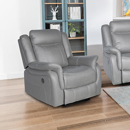 Luxurious Fabric Recliner Set with Metal Frame & Pillow-Top Arms