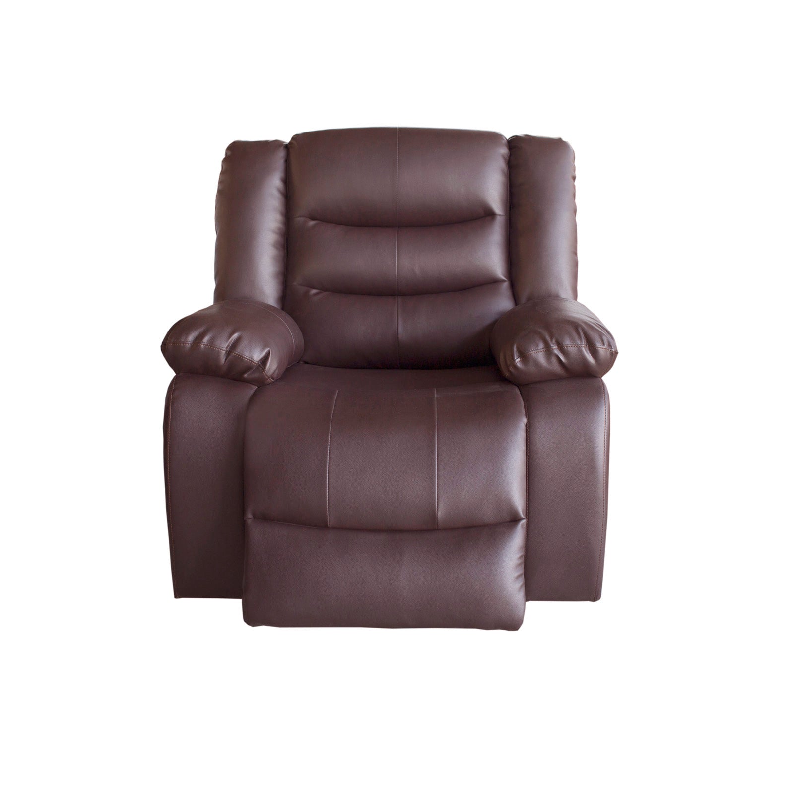 Luxurious 3+2+1 Seater Faux Leather Recliner Sofa in Brown