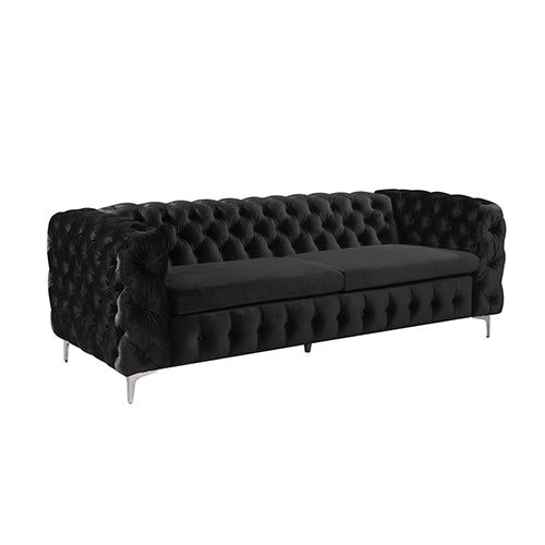 Premium Velvet Button Tufted 3+2+1 Seater Sofa with Metal Legs