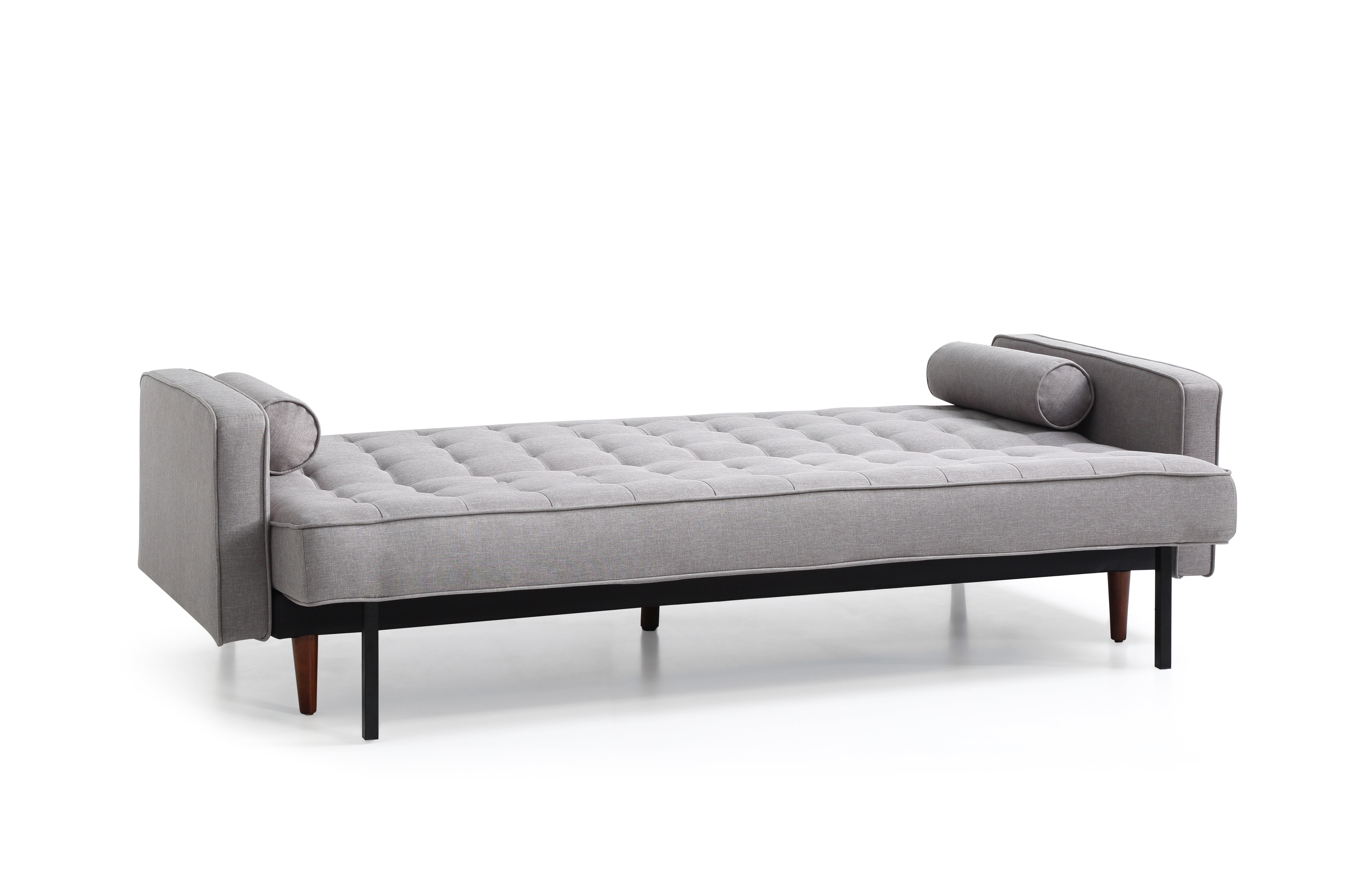 Button Tufted 3 Seater Sofa Bed with Finest Upholstery, Grey