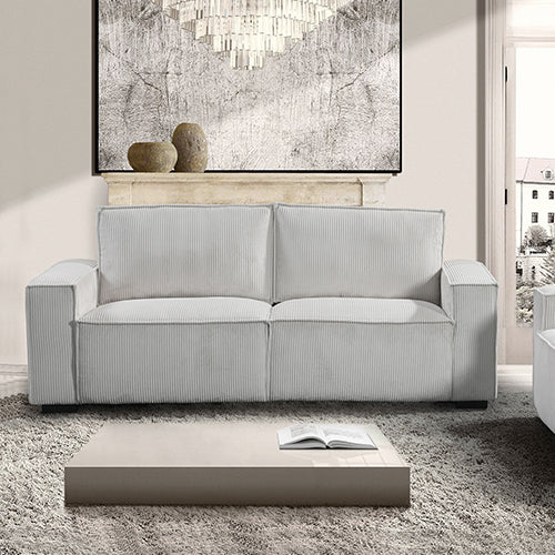 Beige 3 Seater Sofa, Knock Down, Wooden Frame, Reno