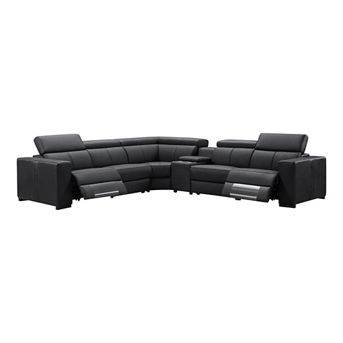 Premium Leather 6-Seater Electric Recliner Corner Sofa