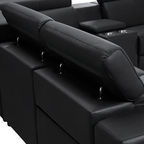 Premium Leather 6-Seater Electric Recliner Corner Sofa