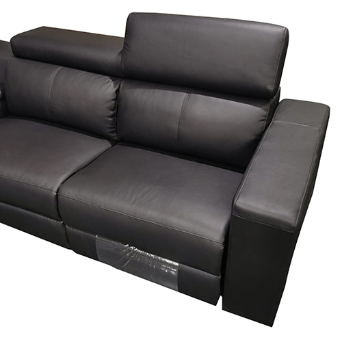 Premium Leather 6-Seater Electric Recliner Corner Sofa