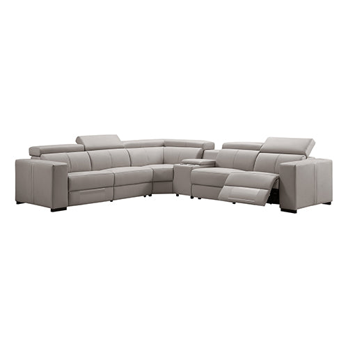 Premium Leather 6-Seater Recliner Corner Sofa w/ Pocket Springs