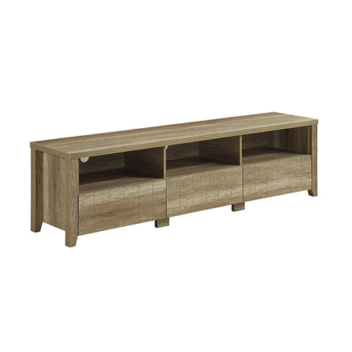 Natural Wood like MDF TV Cabinet with 3 Drawers and Shelf