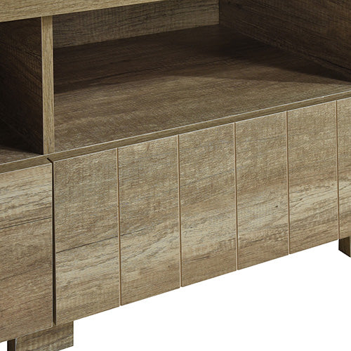 Natural Wood like MDF TV Cabinet with 3 Drawers and Shelf