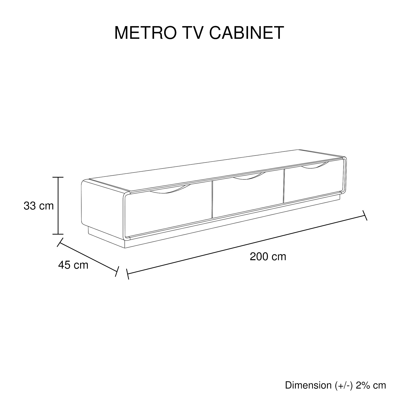 High Gloss TV Cabinet w/ 3 Storage Drawers, Black & White