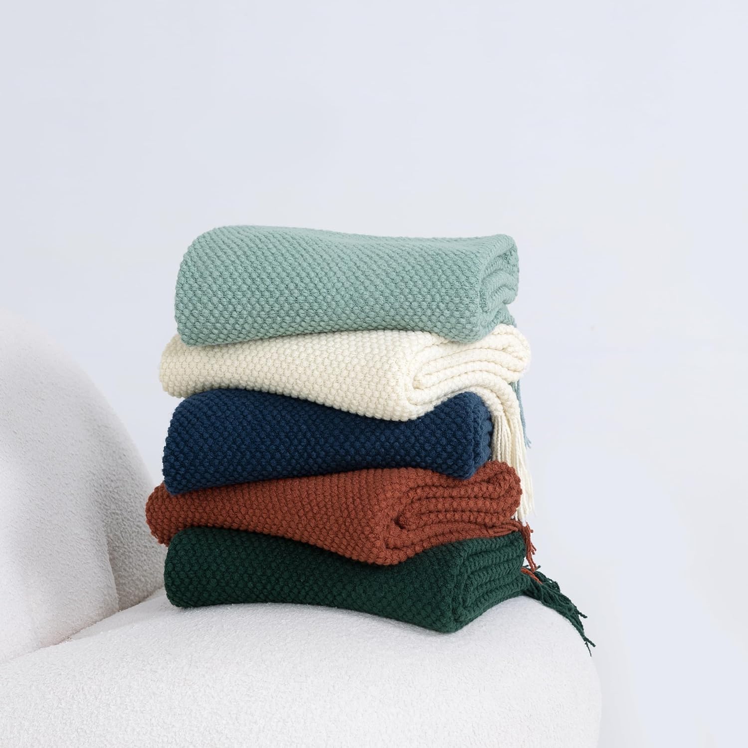 Ultra-Soft Micro Plush Knitted Throw Blanket - Gioia Casa