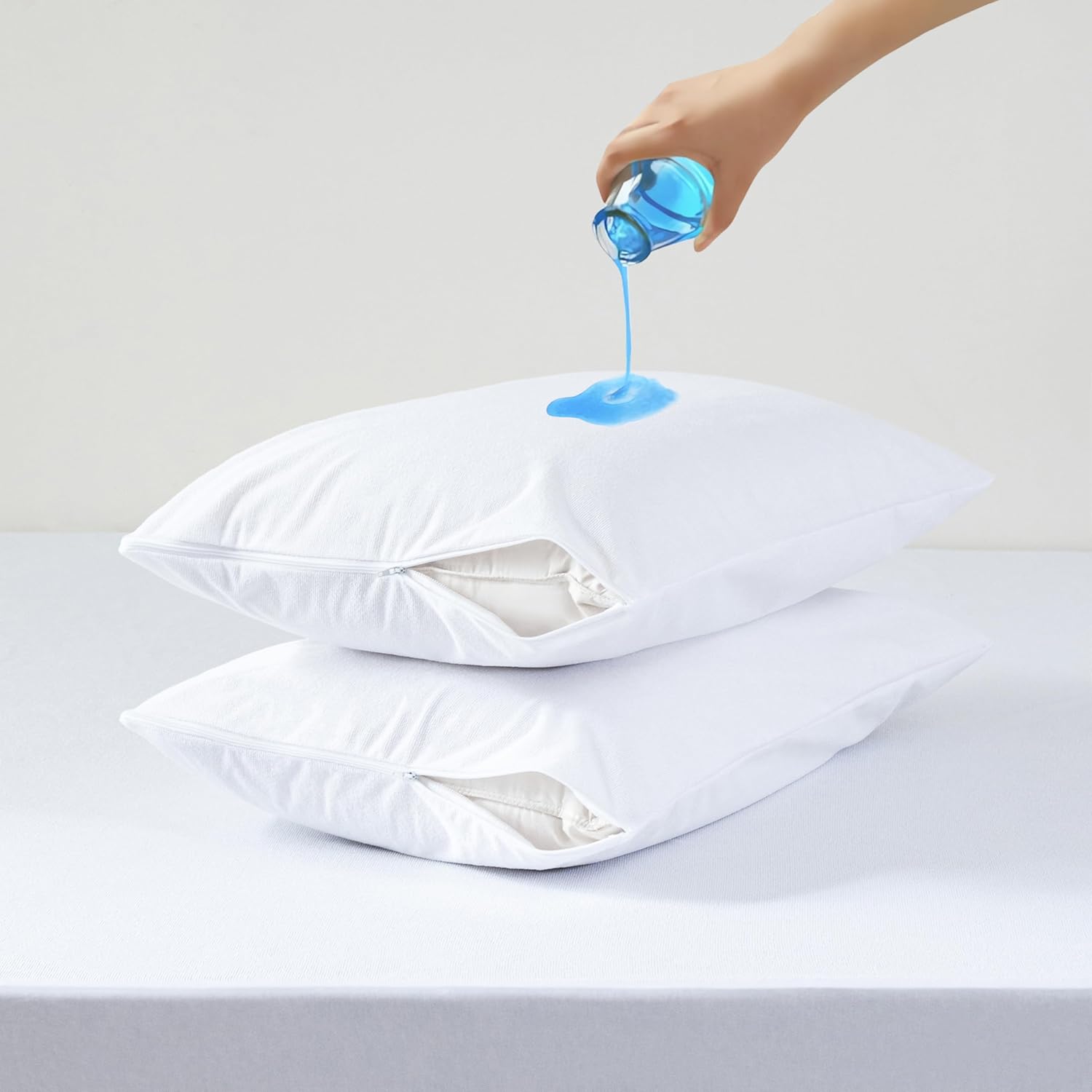 Waterproof, Hypoallergenic Pillow Protectors, Pack of 2 - CleverPolly