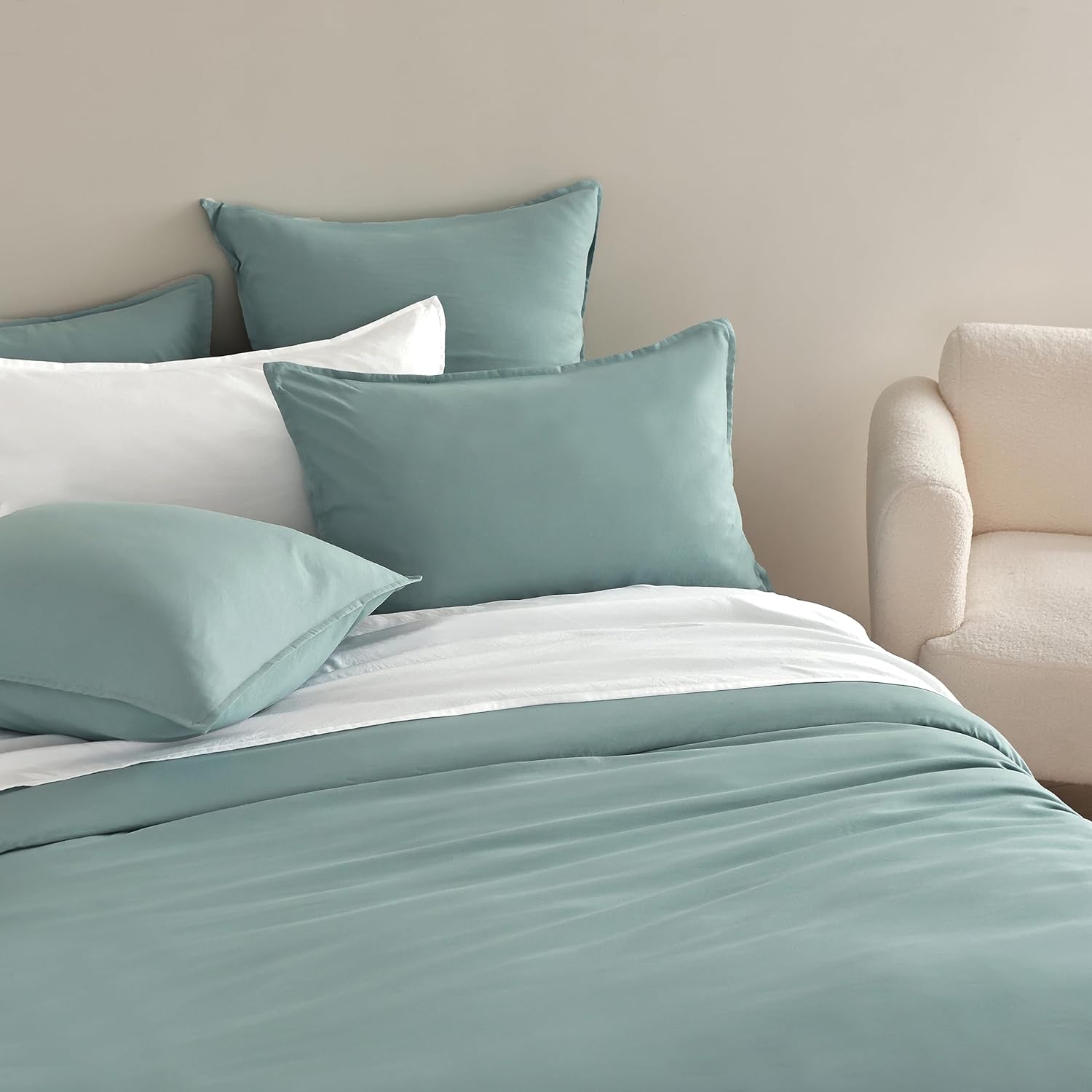 Ultra-Soft Microfibre Quilt Cover Set (2Pcs) - Seafoam - Single Size - CleverPolly