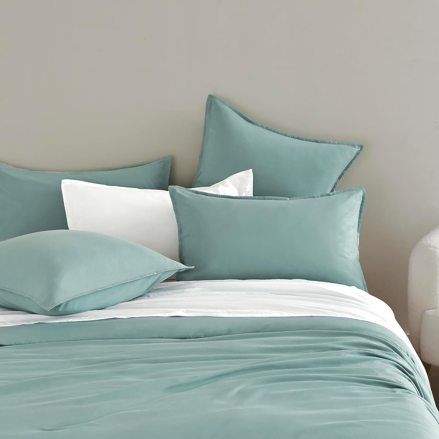 Ultra-Soft Microfibre Quilt Cover Set (2Pcs) - Seafoam - Single Size - CleverPolly