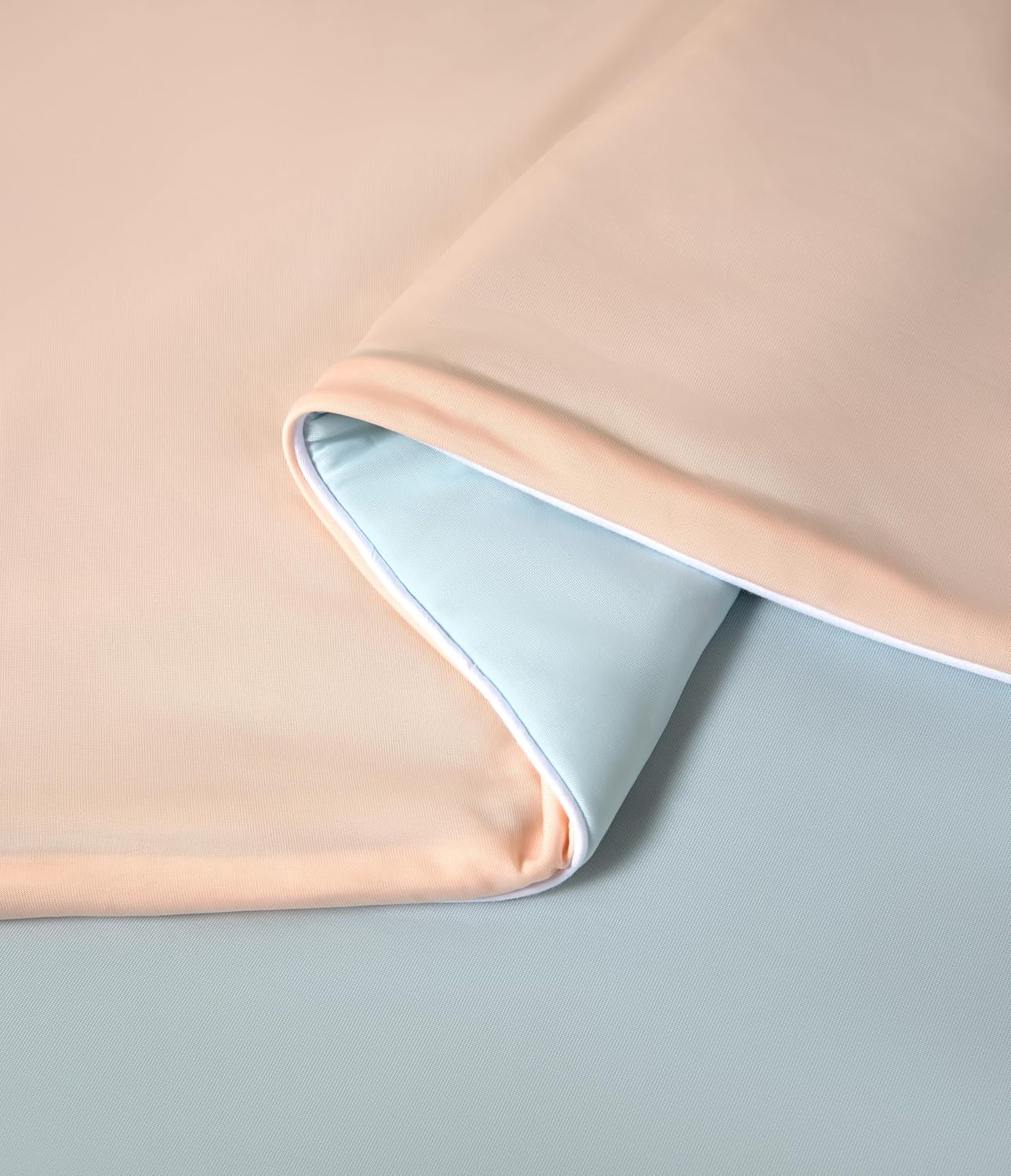 Ice Cooling Reversible Summer Comforter Blanket Orange and Blue, Single/Double