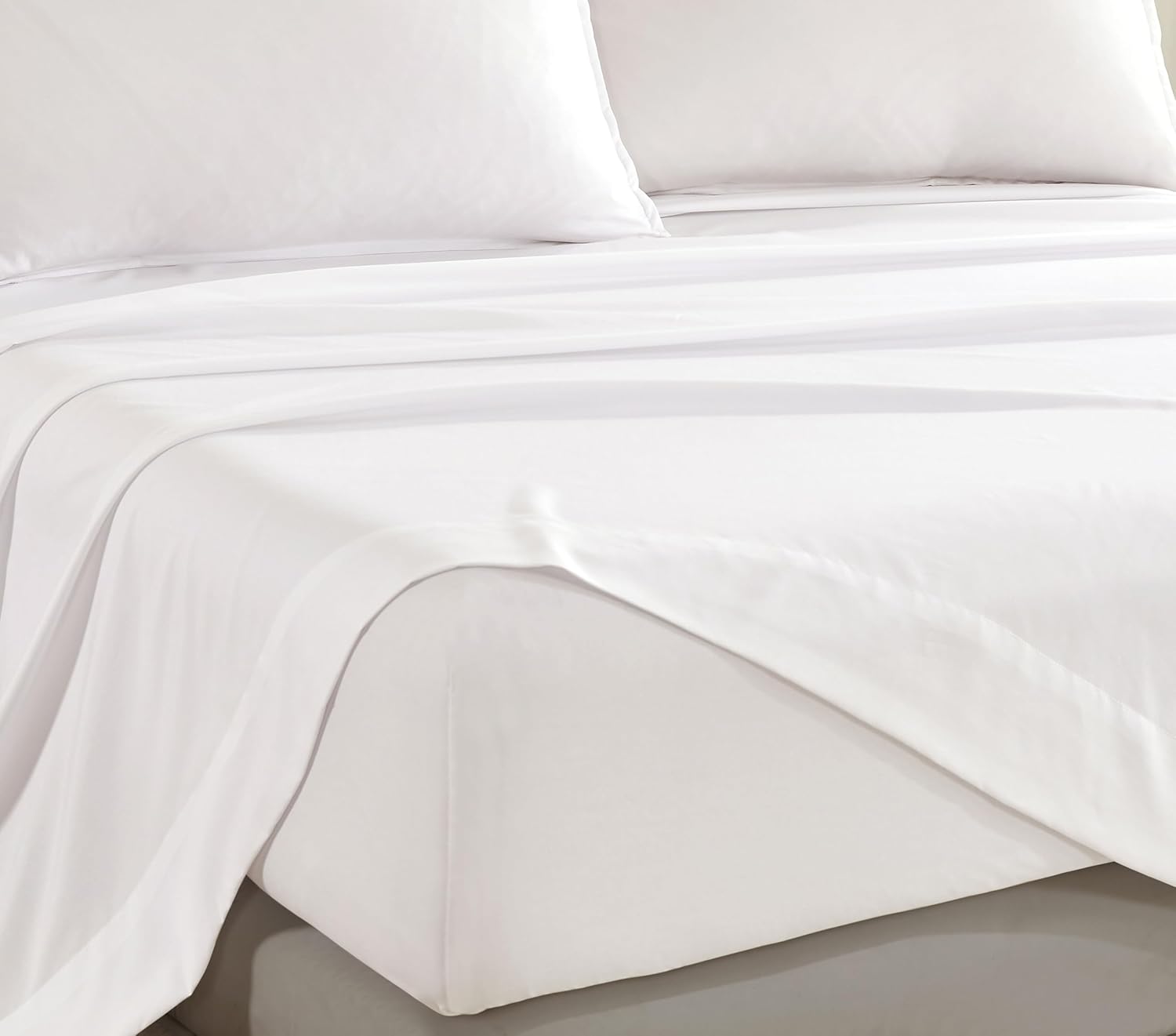 Bamboo Microfibre Sheet Set - White - Single