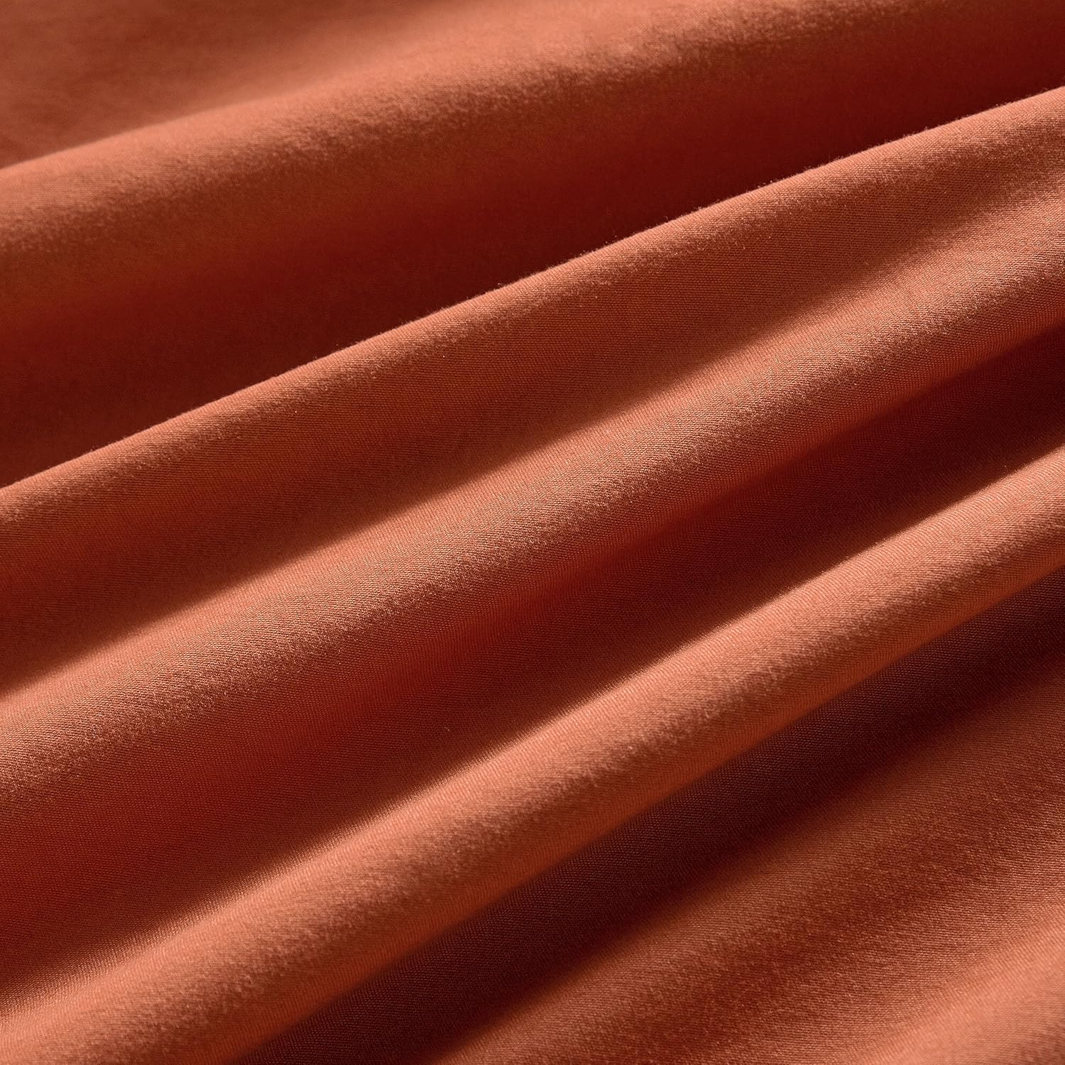 Premium Microfibre Vintage Sheet Set, Single - Terracotta, CleverPolly