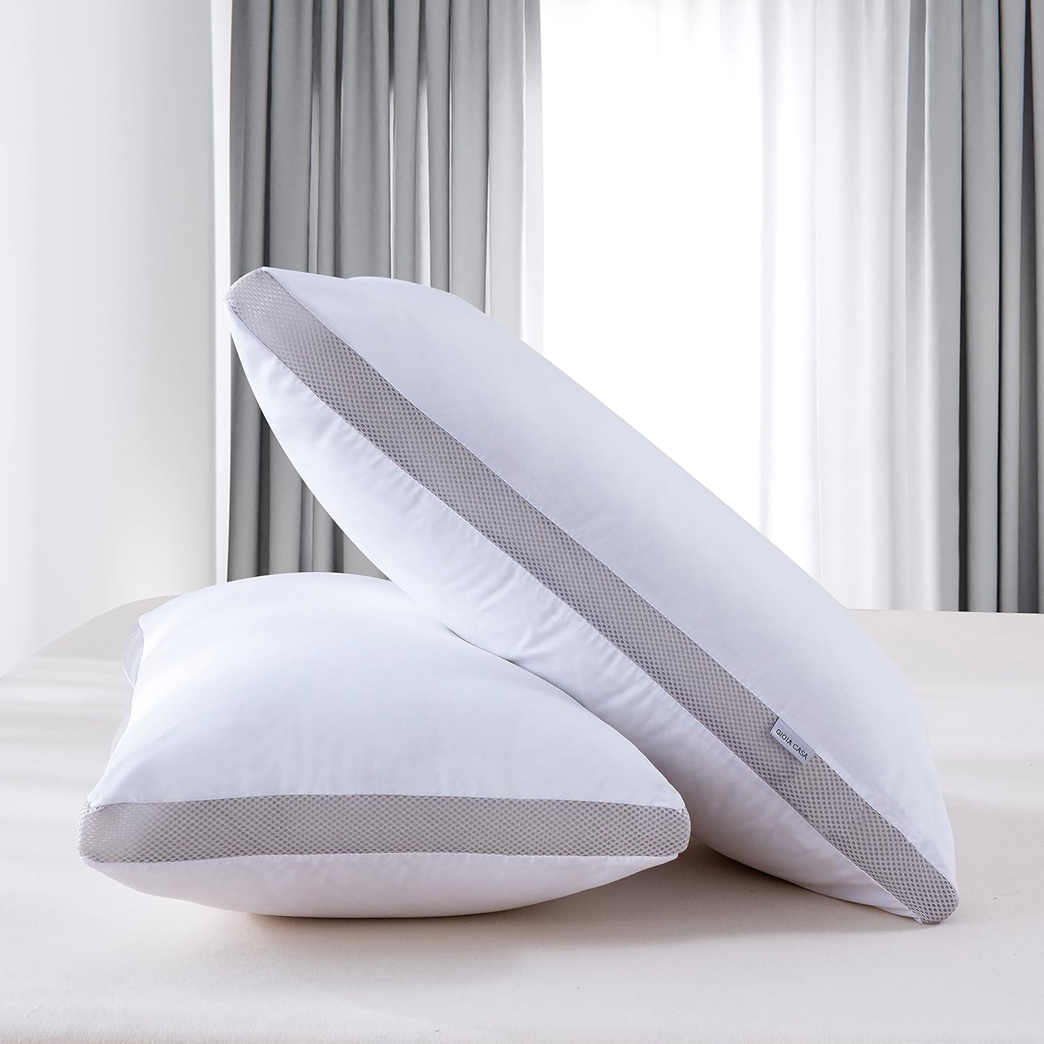 Bamboo Cooling & Breathable Pillows Twin Pack - Gioia Casa