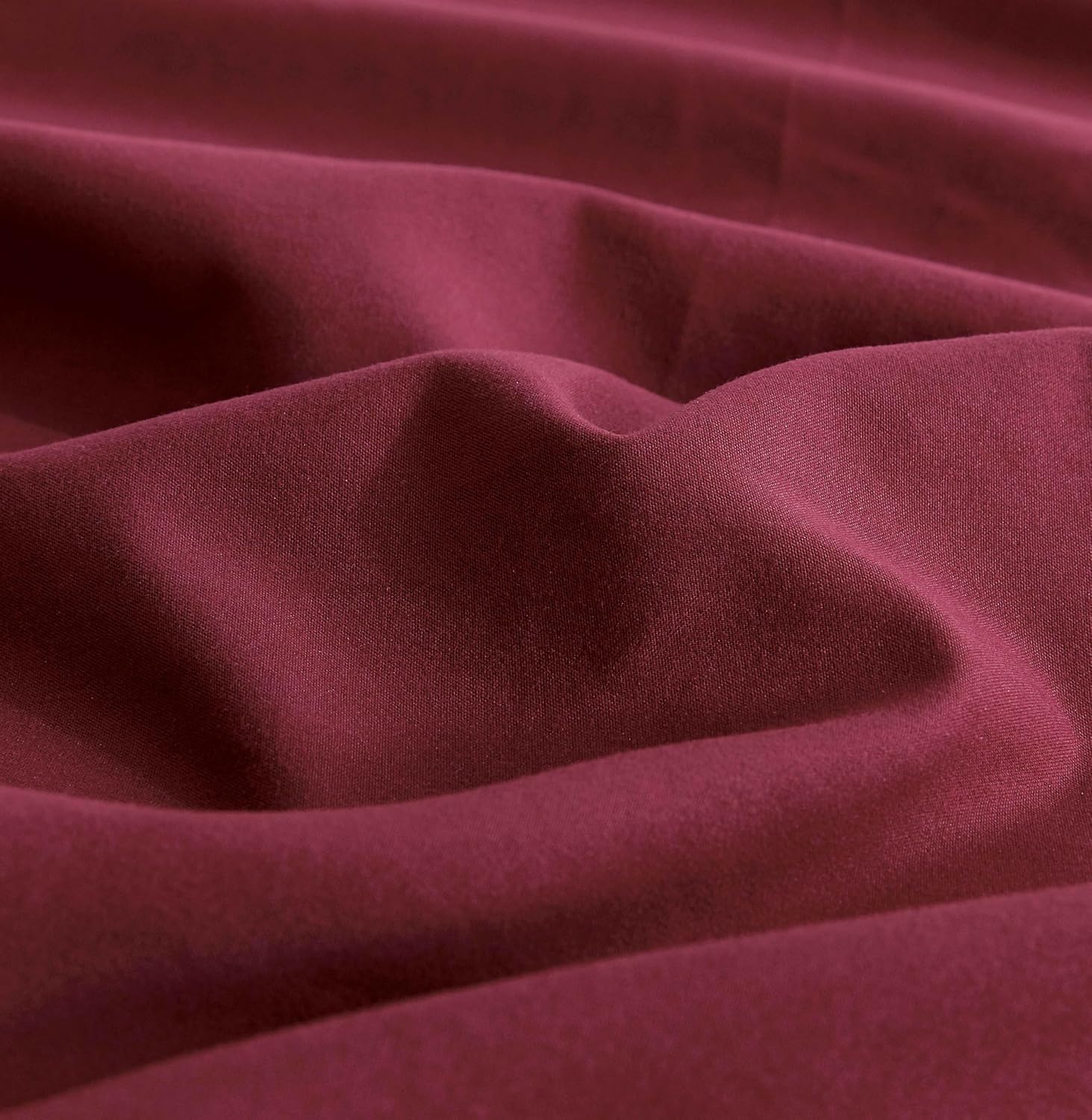 Vintage Washed Microfibre Quilt Cover Set Burgundy, Double