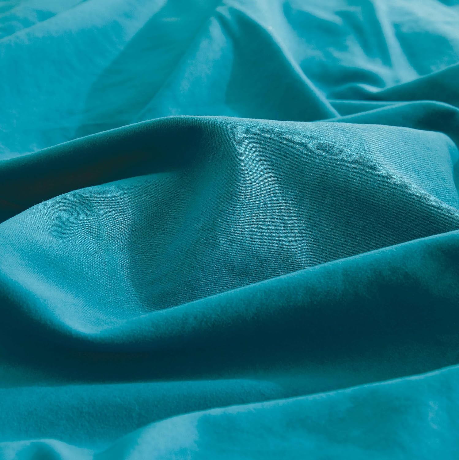Vintage Washed Microfibre Quilt Cover Set Teal, Double