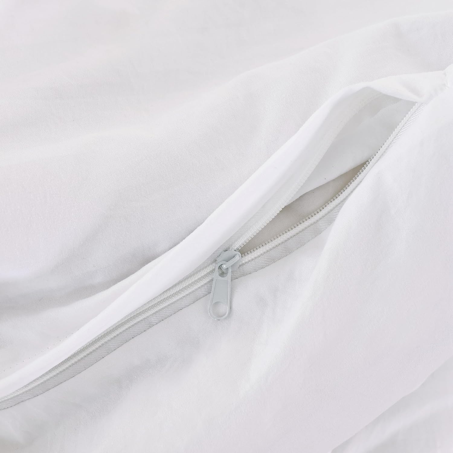 Vintage Washed Microfibre Quilt Cover Set White, Double