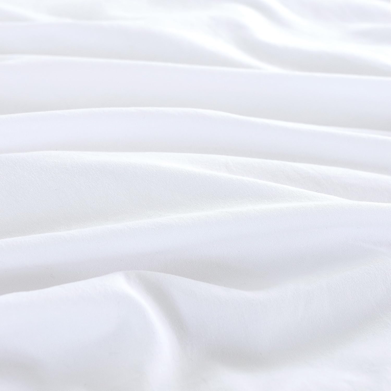 Vintage Washed Microfibre Quilt Cover Set White, Double