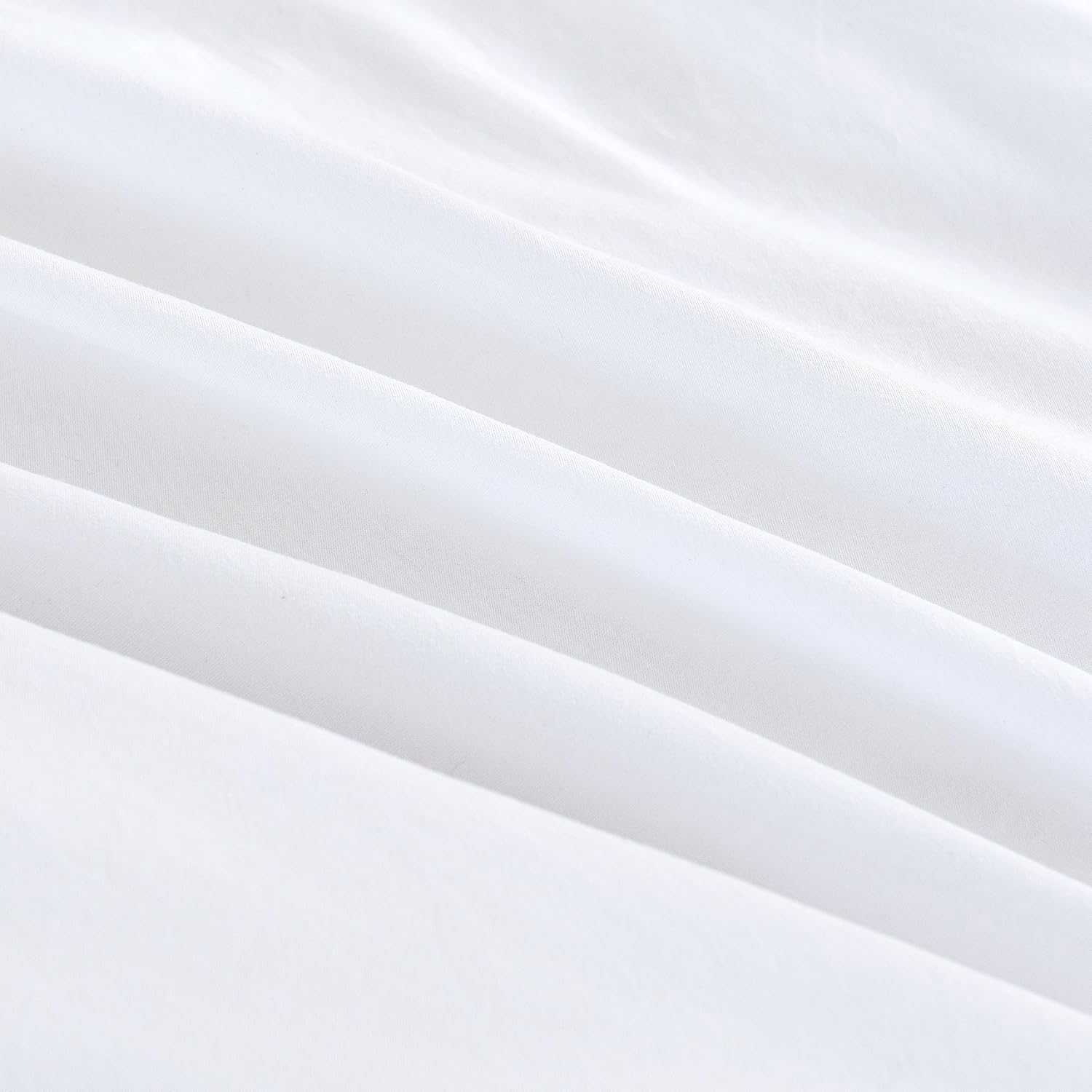 Vintage Washed Microfibre Quilt Cover Set White, Double