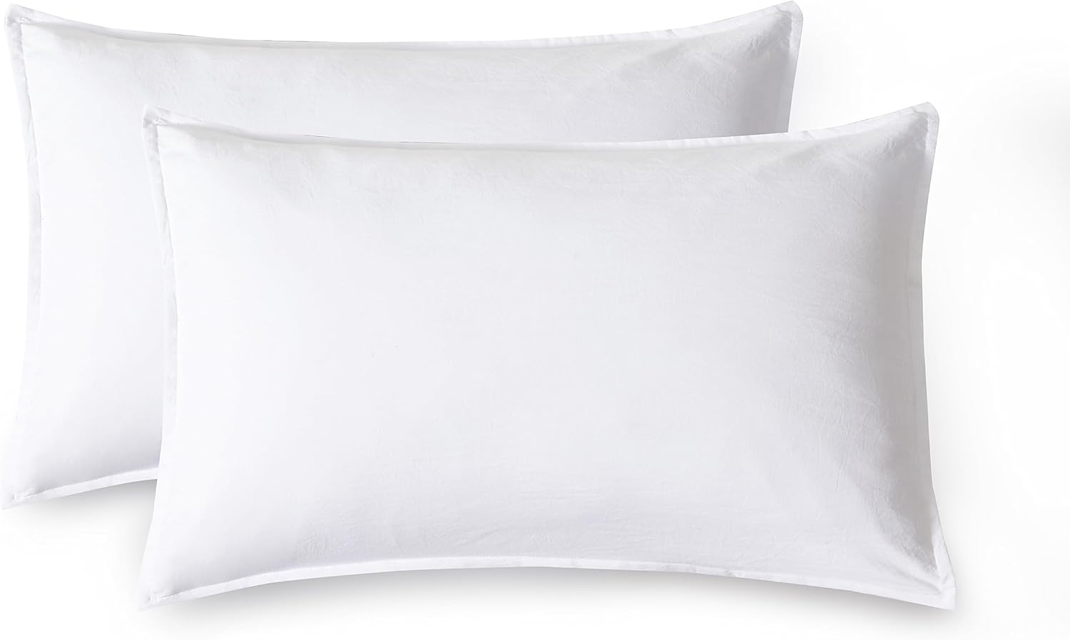 Vintage Washed Microfibre Quilt Cover Set White, Double