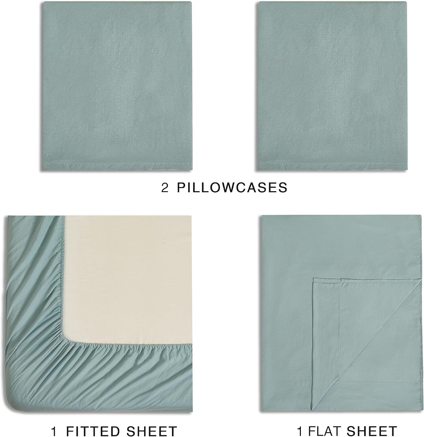 Hypoallergenic Microfibre Double Sheet Set, Seafoam – CleverPolly