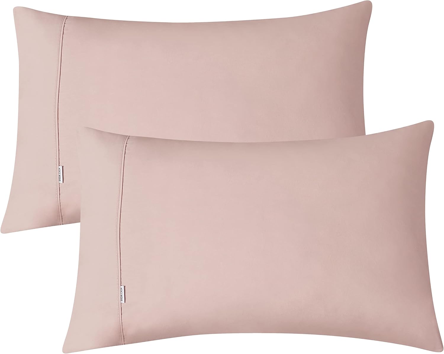 100% Vintage Washed Cotton Fitted Sheet Combo Set – 100% Natural Cotton, Ultra Soft & Breathable – Includes Fitted Sheet & Pillowcases – Machine Washable Pink, Queen