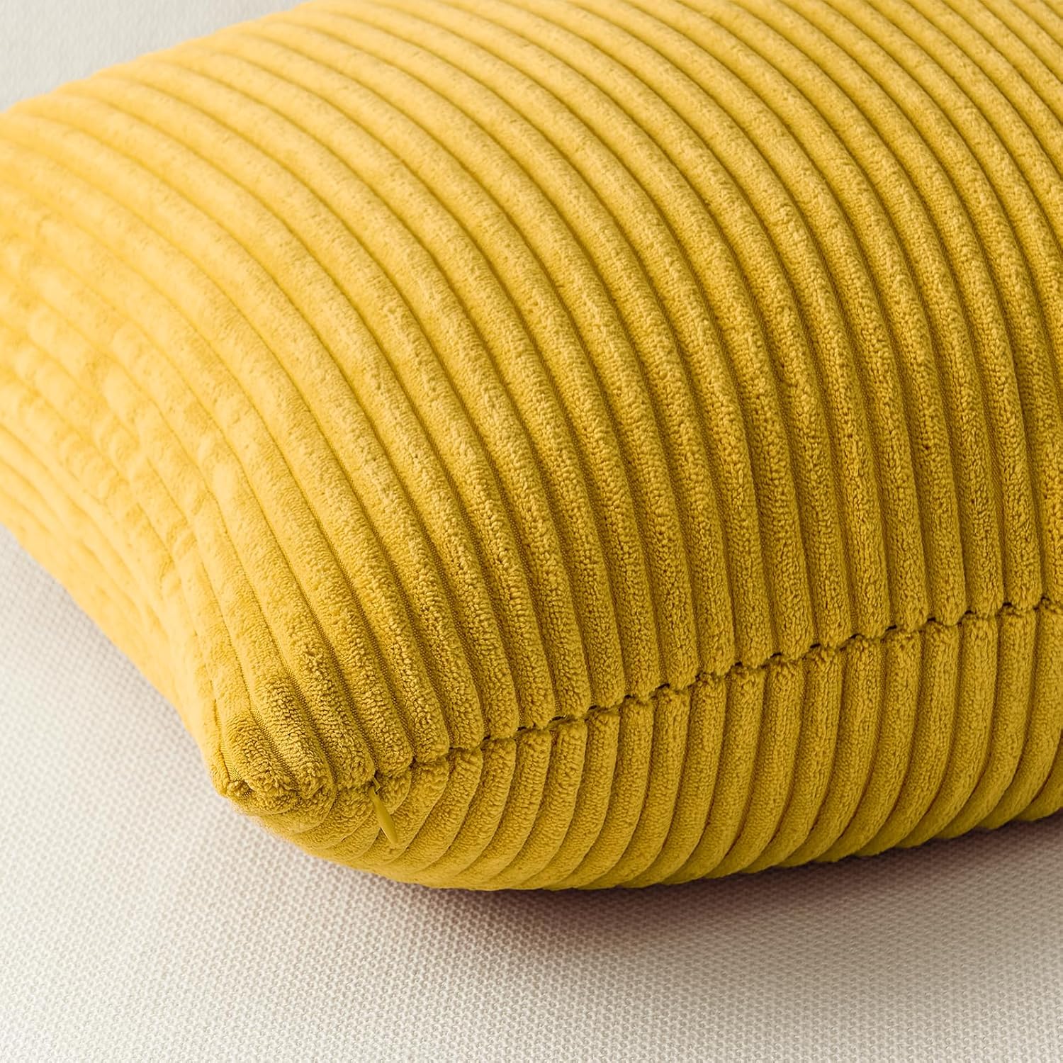 Corduroy Velvet Cushion Covers - Soft Velvet Fabric with Hidden Zipper - Rainbow, 45cm x 45cm Pack of 4