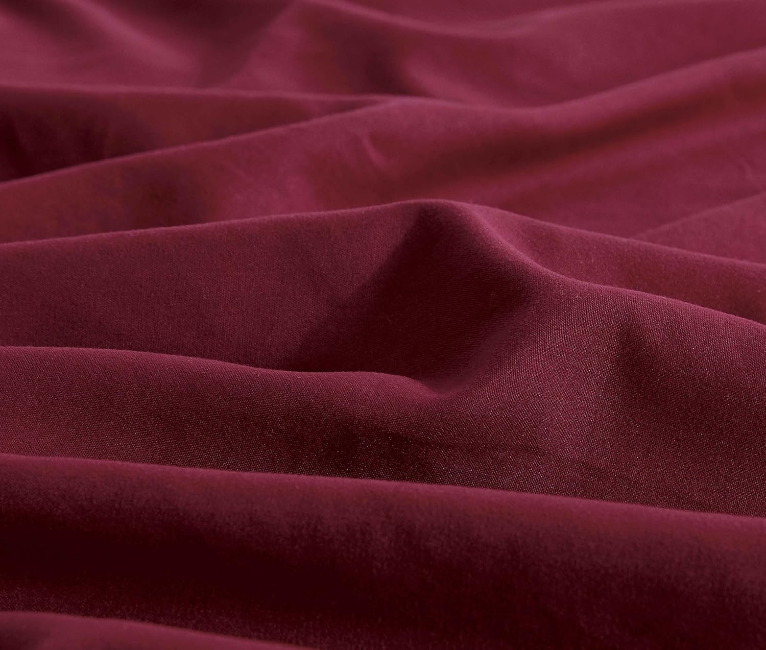 Vintage Washed Microfibre Quilt Cover Set Burgundy, Queen
