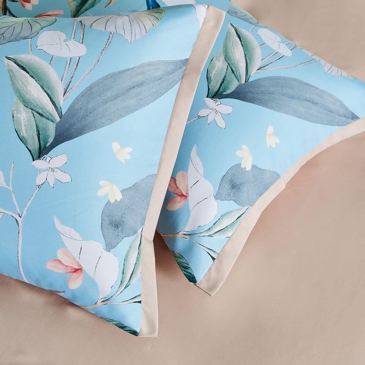 Botanical Microfibre Quilt Cover Set (3Pcs) - Sarah - Queen Size