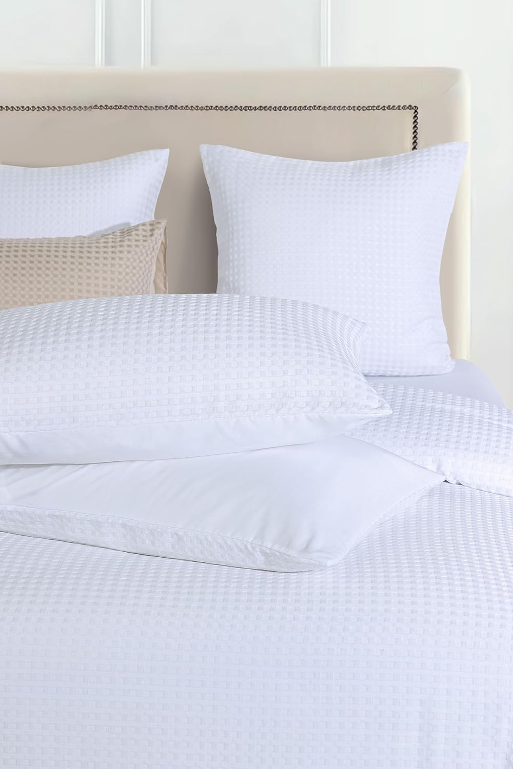 Soft Waffle Microfibre Quilt Cover Set, Zip Closure, Queen - CleverPolly