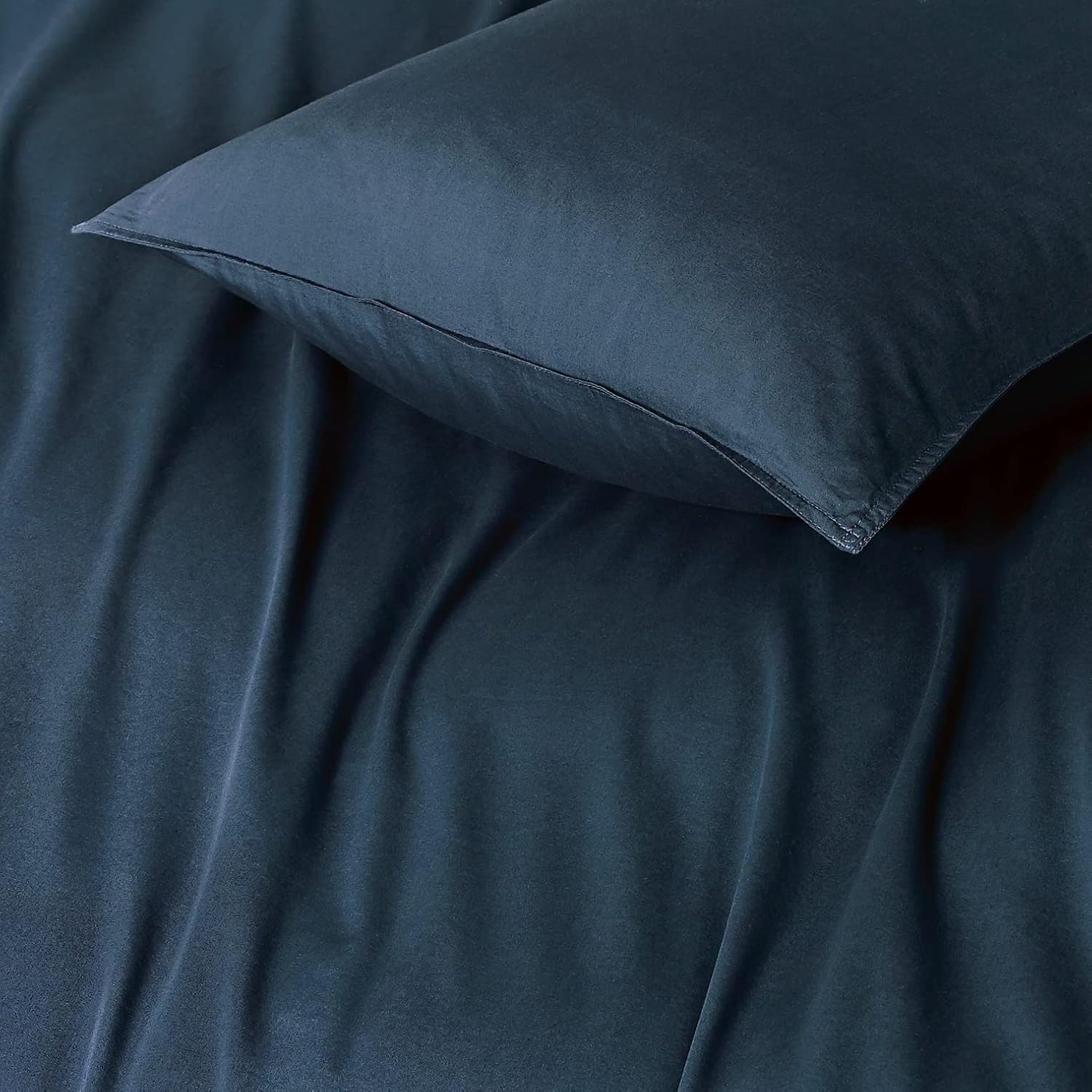 Ultra Soft 3Pcs Queen Cotton Quilt Cover Set - Dark Indigo