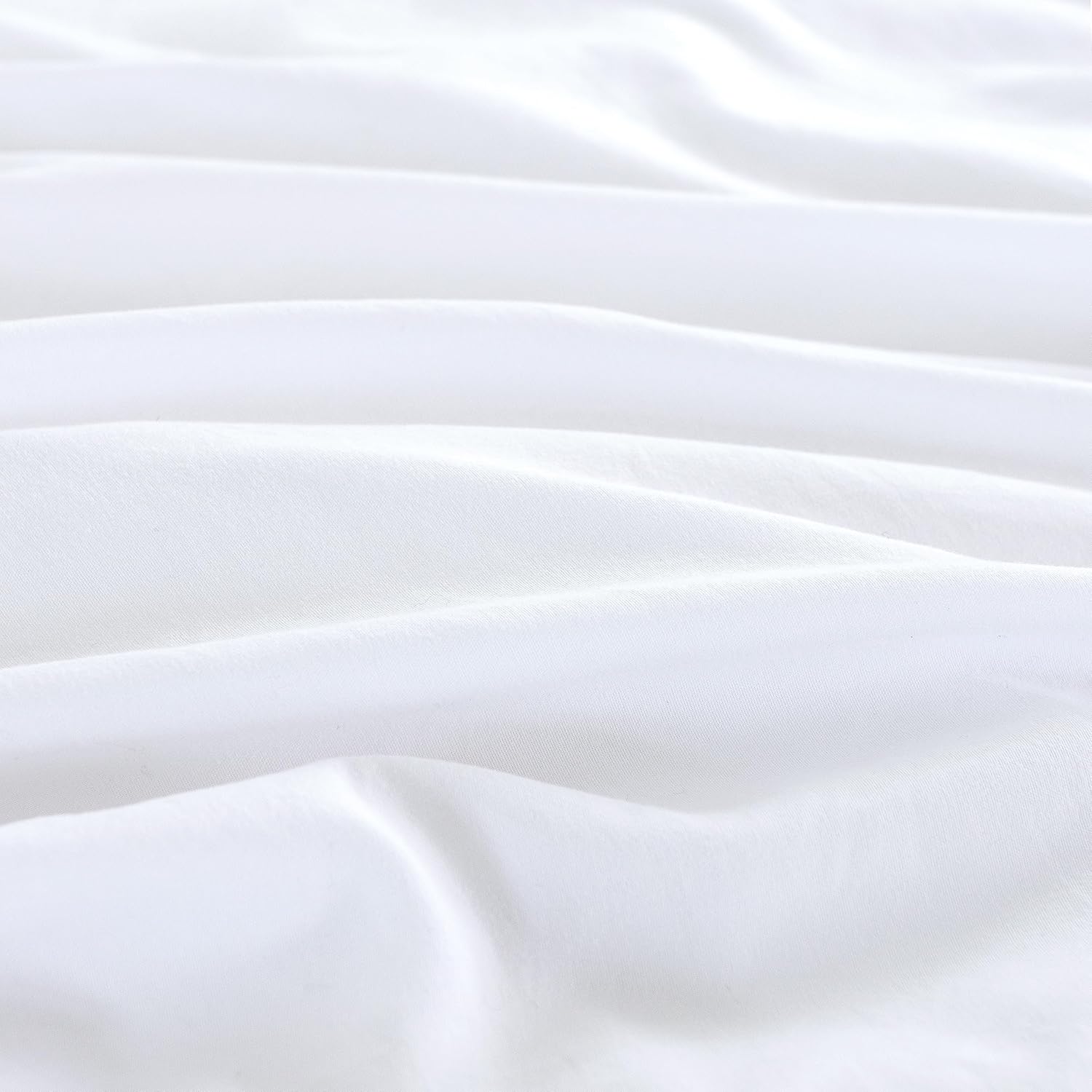 Ultra-Soft Microfibre Quilt Cover Set (3Pcs) White Queen - CleverPolly