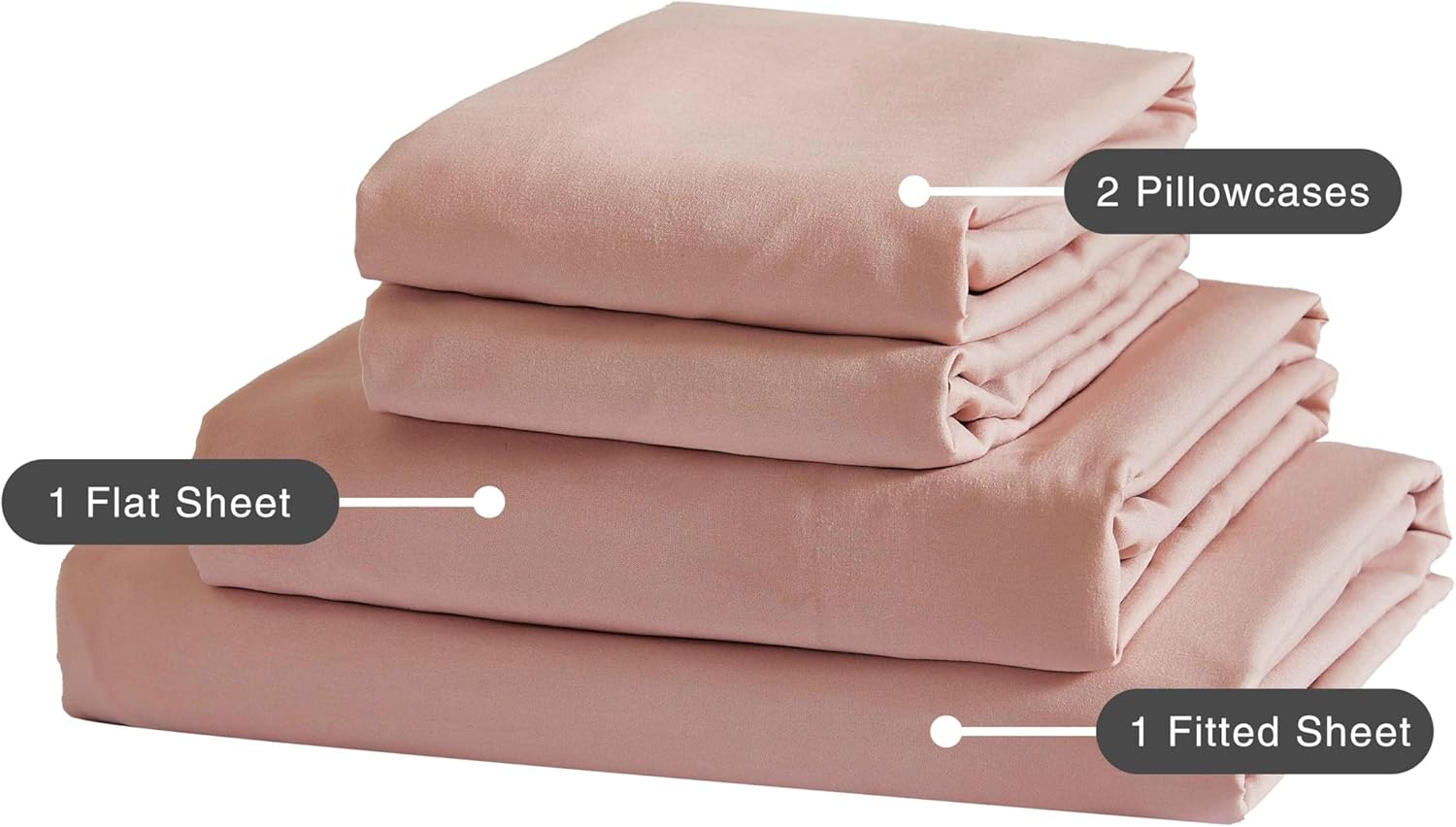 Vintage Washed Microfibre Sheet Set Pink, Queen