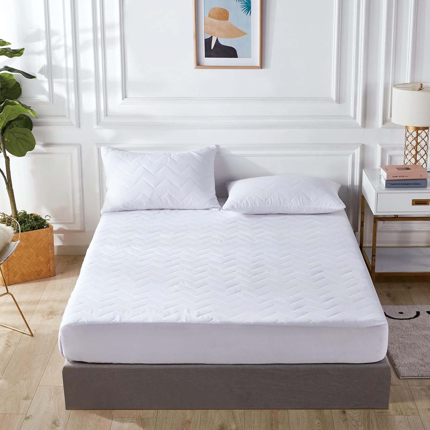 Ultra-Soft Cotton Waterproof Quilted Mattress Protector - King Gioia Casa