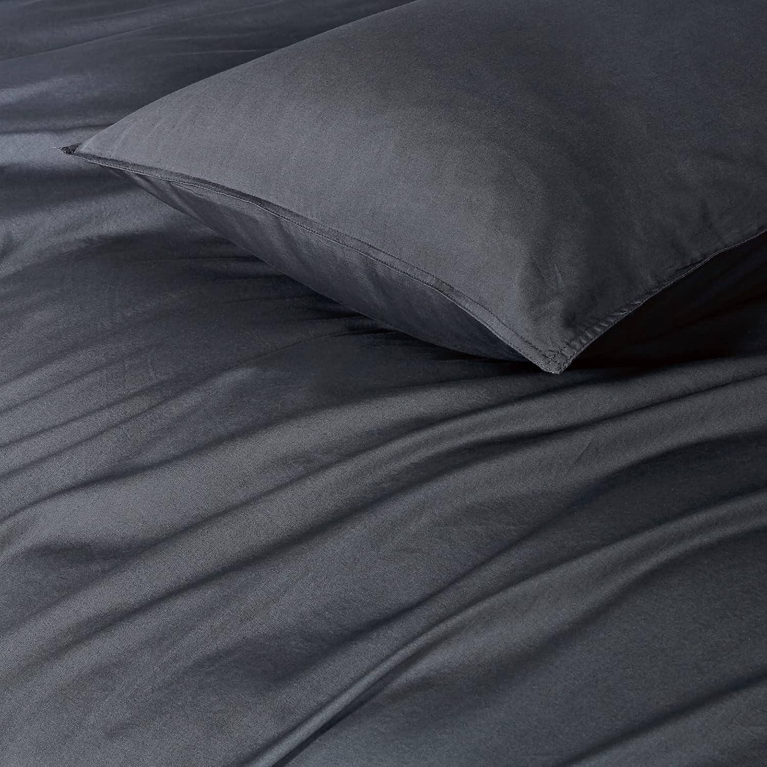 Ultra-Soft 100% Cotton King Quilt Cover Set - Charcoal