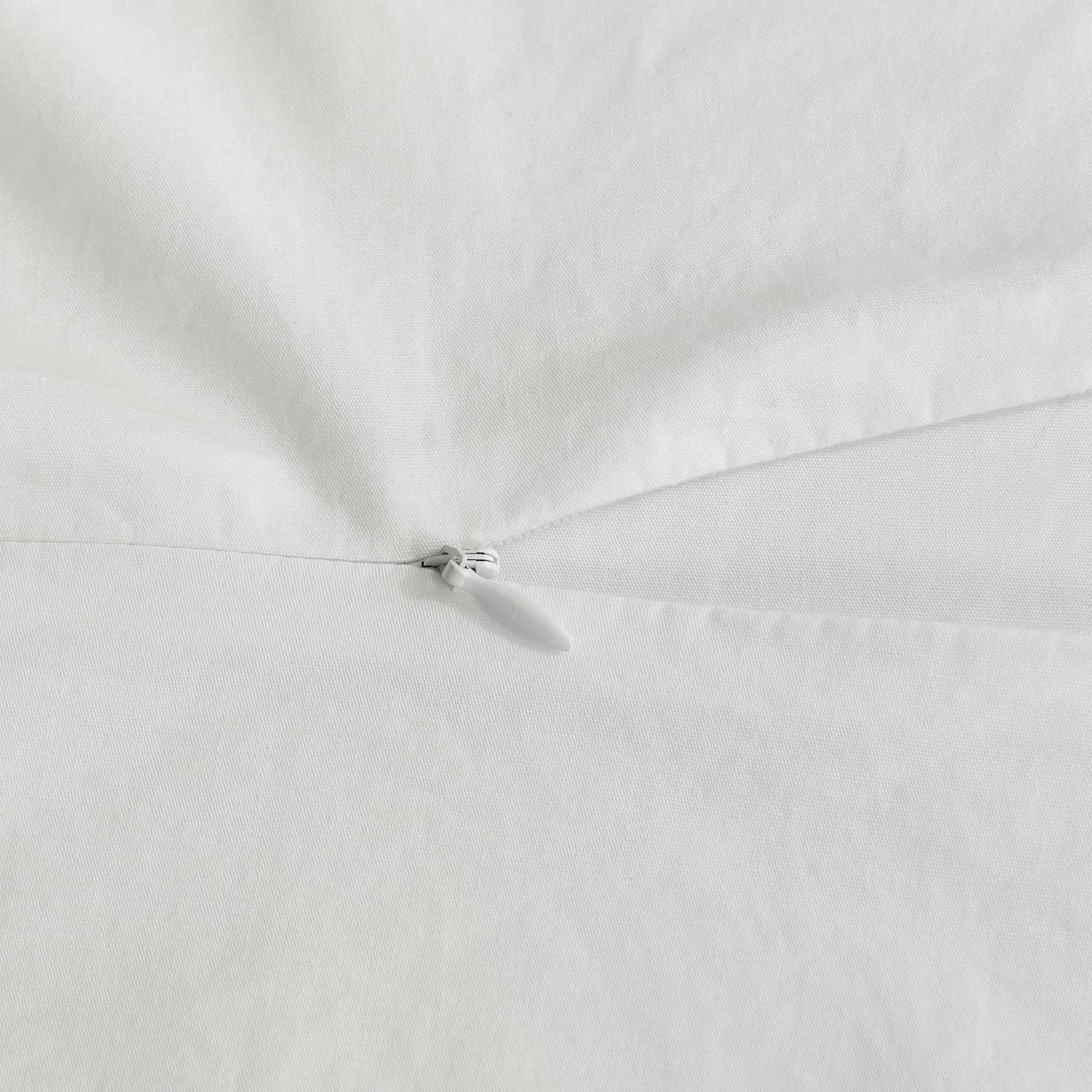 100% Cotton Vintage Washed Bed Quilt Cover Set - White - King Size