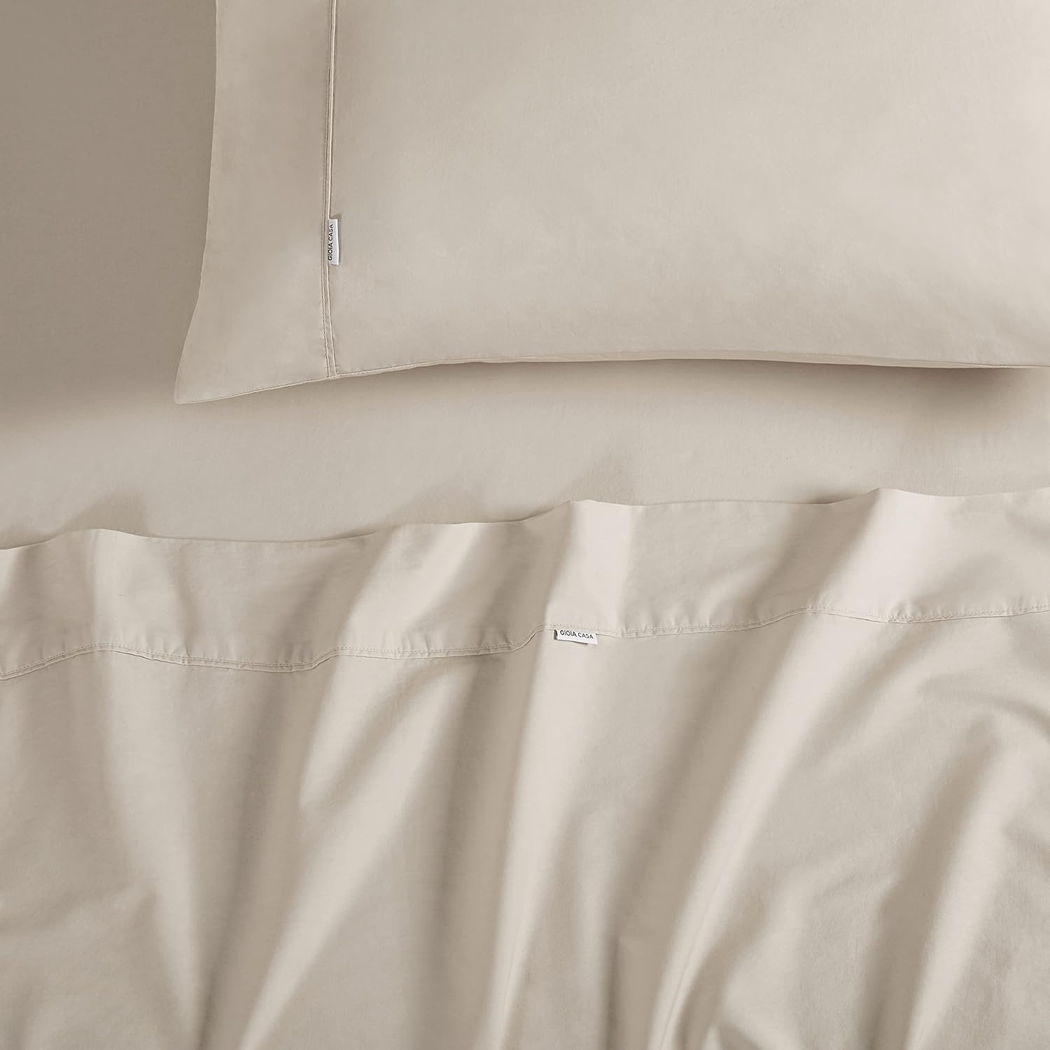 Hypoallergenic King Cotton Sheet Set with Pillowcases by Gioia Casa