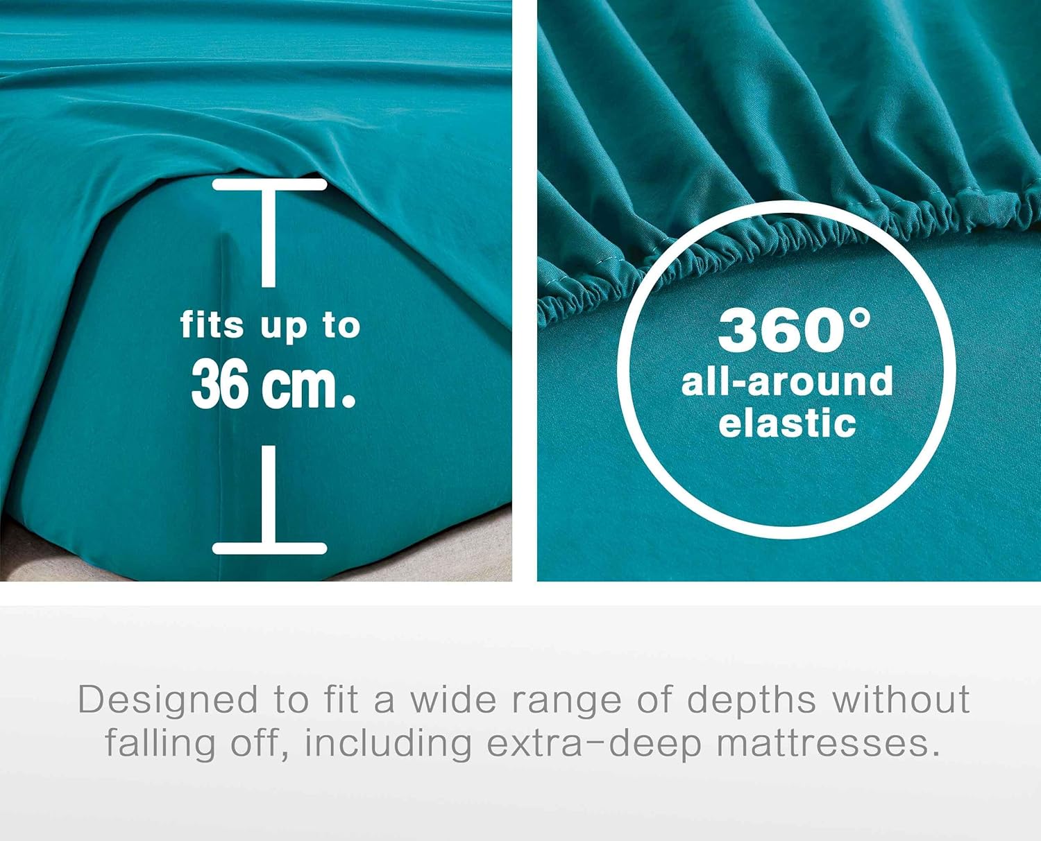 Vintage Washed Microfibre Sheet Set Teal, King