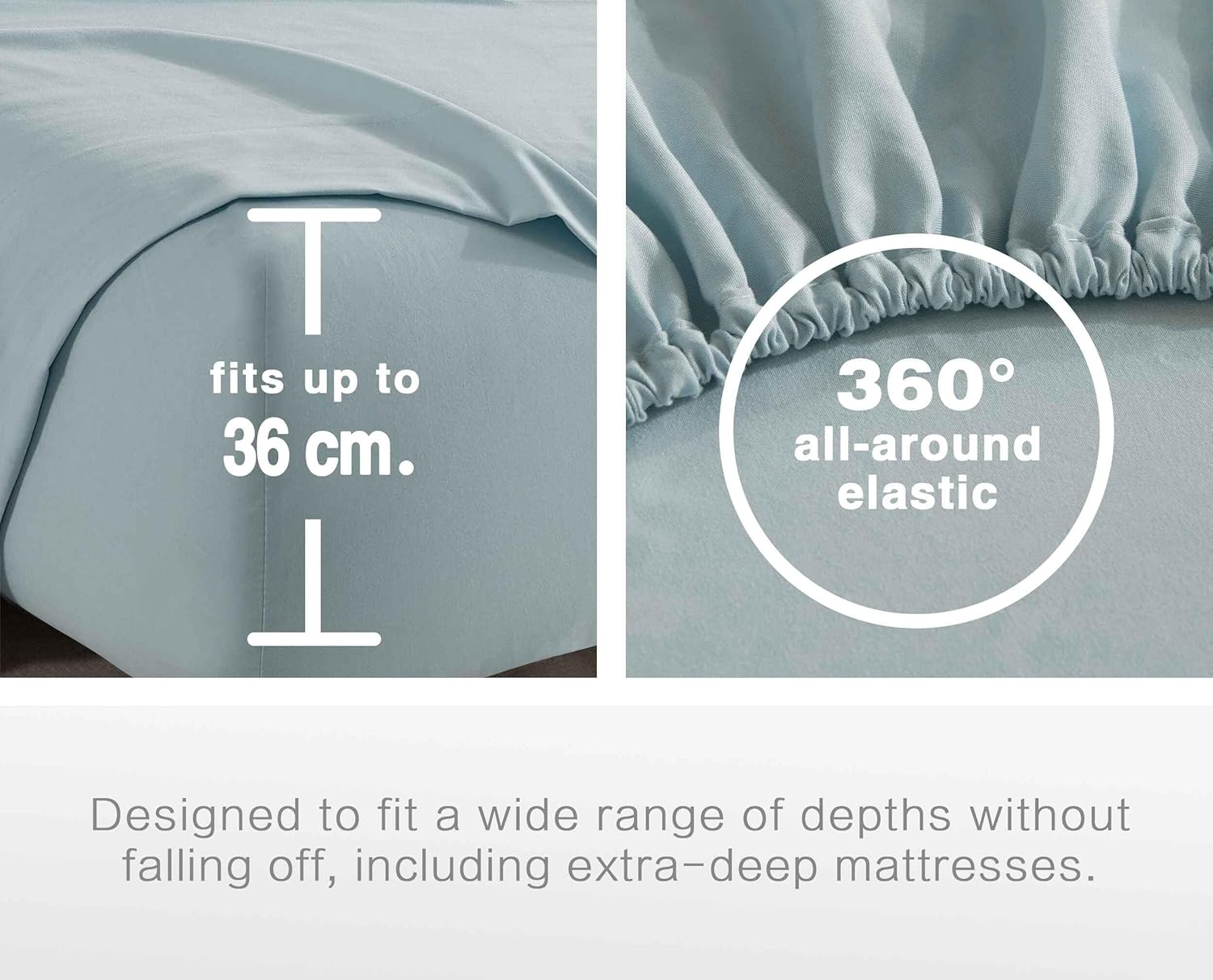 Vintage Washed Microfibre Sheet Set Blue, King Single