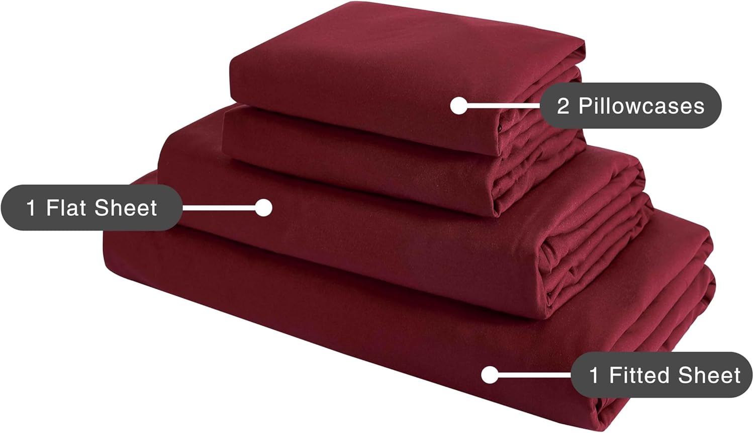 Vintage Washed Microfibre Sheet Set Burgundy, King Single