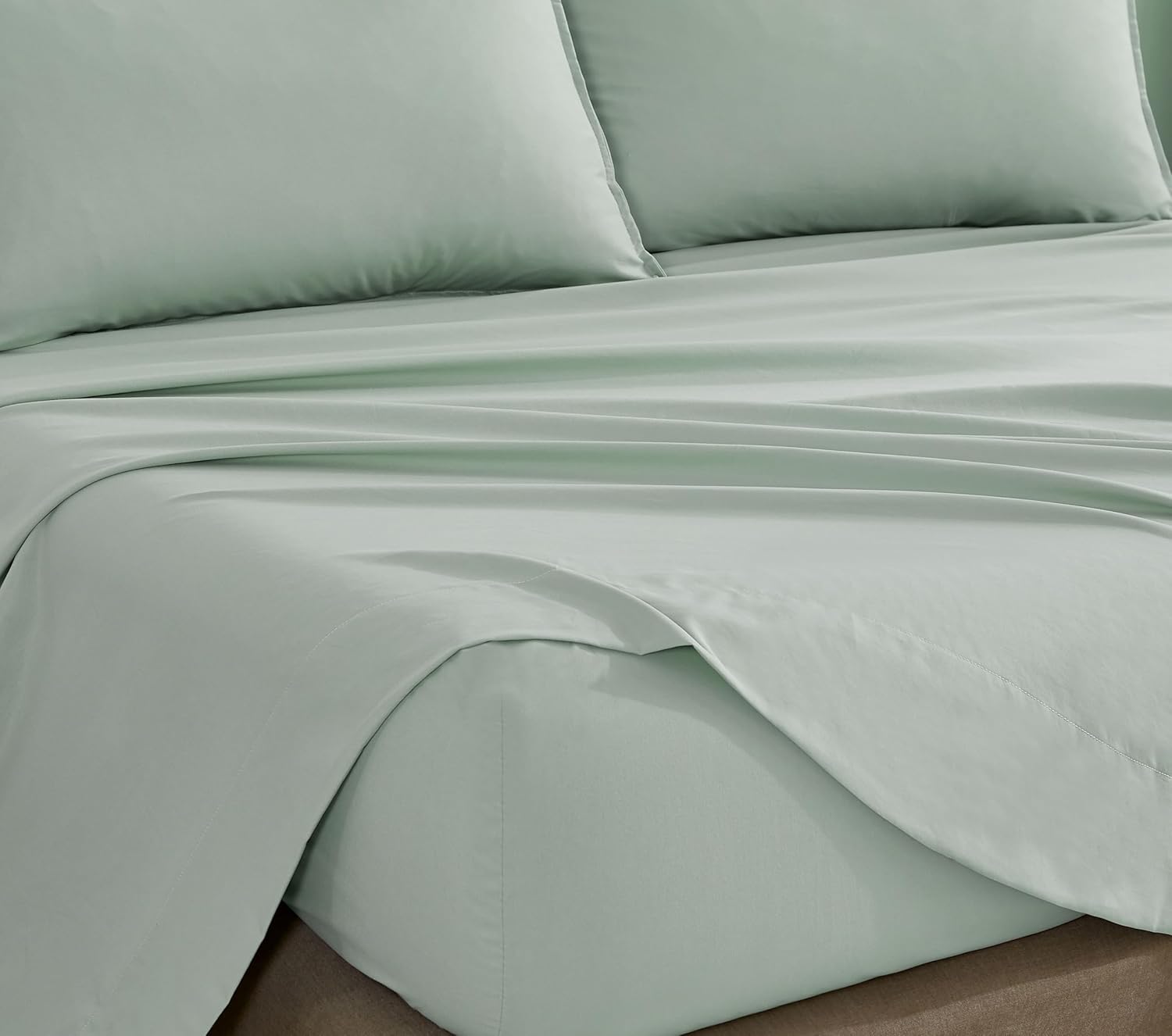 Vintage Washed Microfibre Sheet Set Sage, King Single