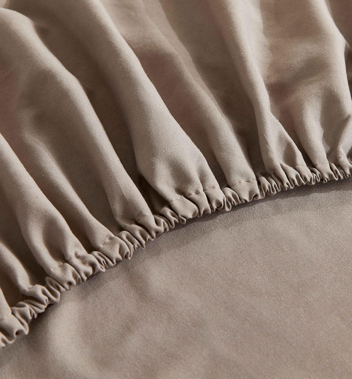 Vintage Washed Microfibre Sheet Set Truffle, King Single