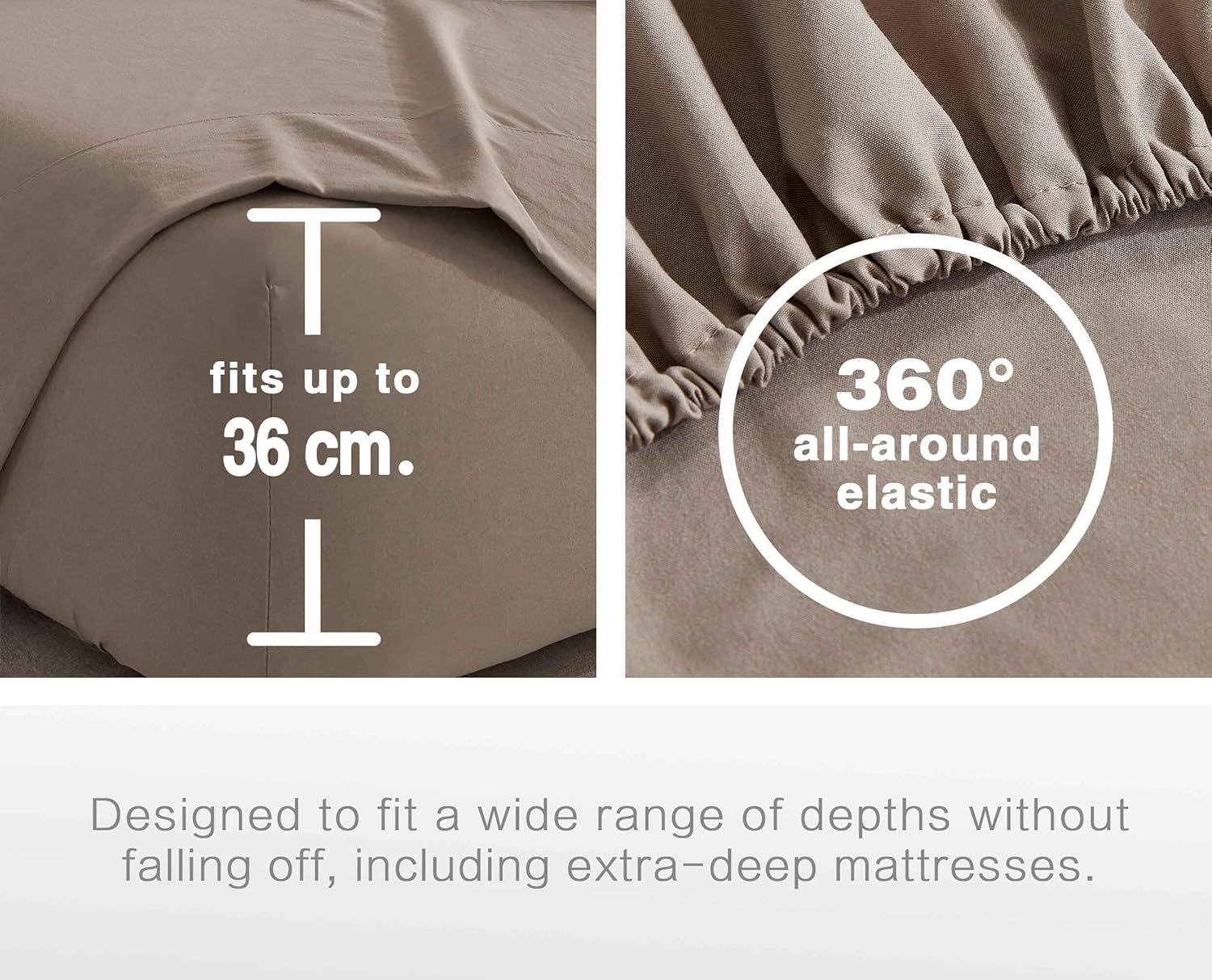 Vintage Washed Microfibre Sheet Set Truffle, King Single