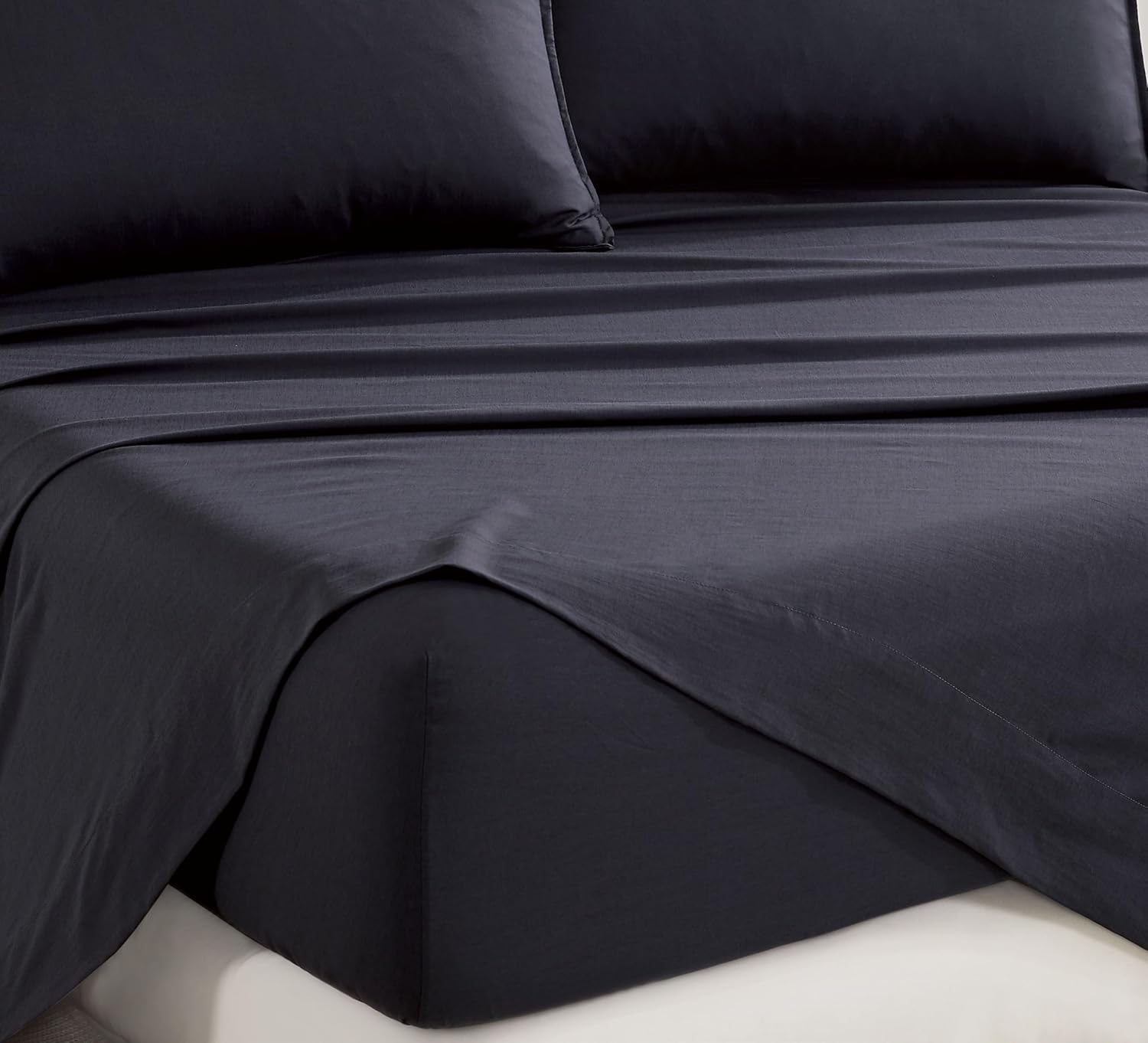 Bamboo Microfibre Sheet Set - Charcoal - King Single