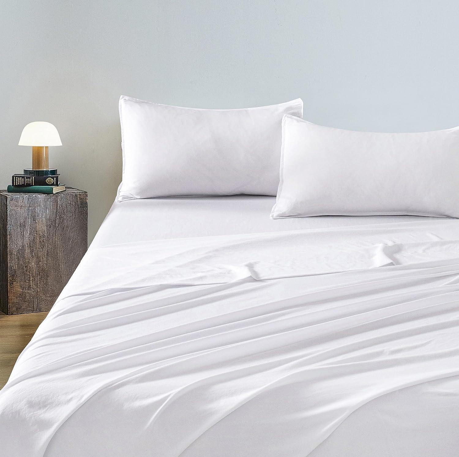 Hypoallergenic Microfibre King Single Sheet Set - White | CleverPolly